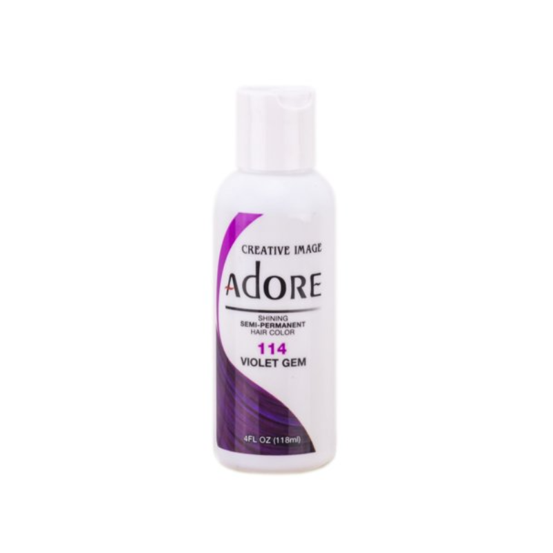 Adore Shining Semi-Permanent Hair Color – 114 Violet Gem - 4 oz - ANNS BEAUTY SUPPLY