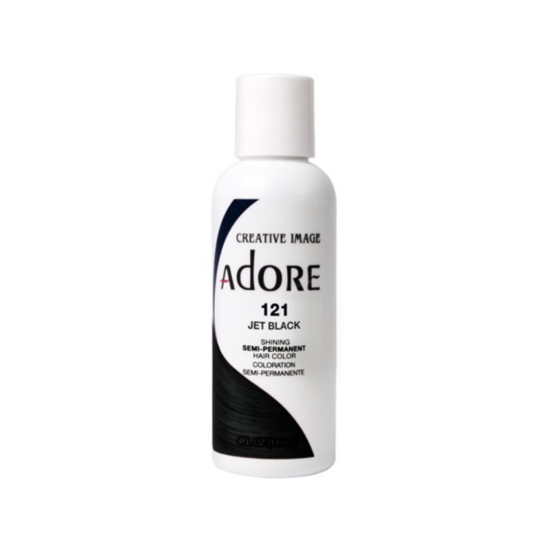 Adore Shining Semi-Permanent Hair Color – Jet Black 121 - 4 oz - ANNS BEAUTY SUPPLY