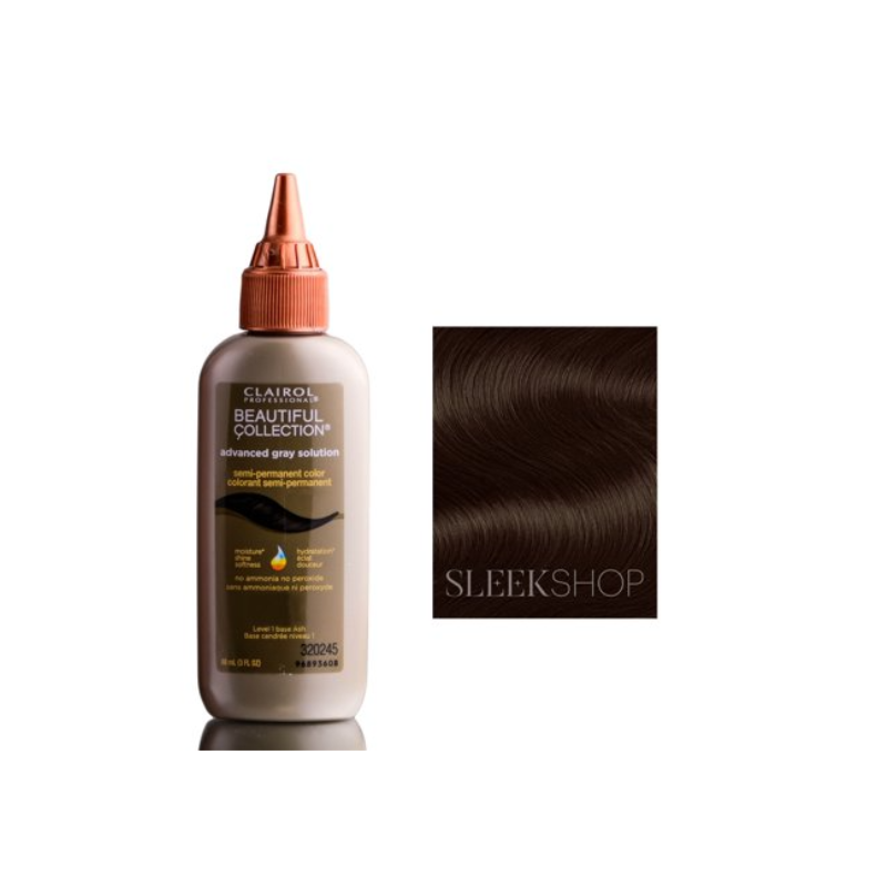 Clairol Beautiful Collection Advanced Gray Solution – Sleek Shop Dark Brown – 3 oz - ANNS BEAUTY SUPPLY