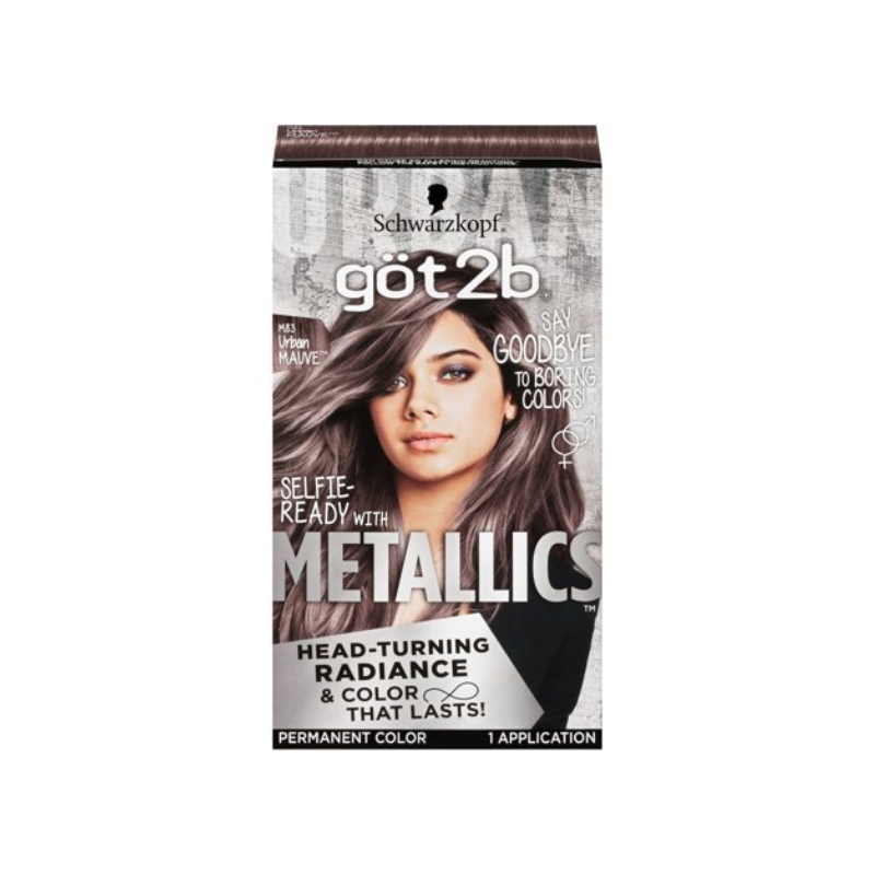 Schwarzkopf got2b Metallics Permanent Hair Dye – Urban Mauve M83 - 4.8 FL oz - ANNS BEAUTY SUPPLY