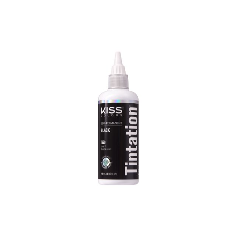 Kiss Colors Tintation Semi-Permanent Hair Dye Black - 5 fl oz - ANNS BEAUTY SUPPLY