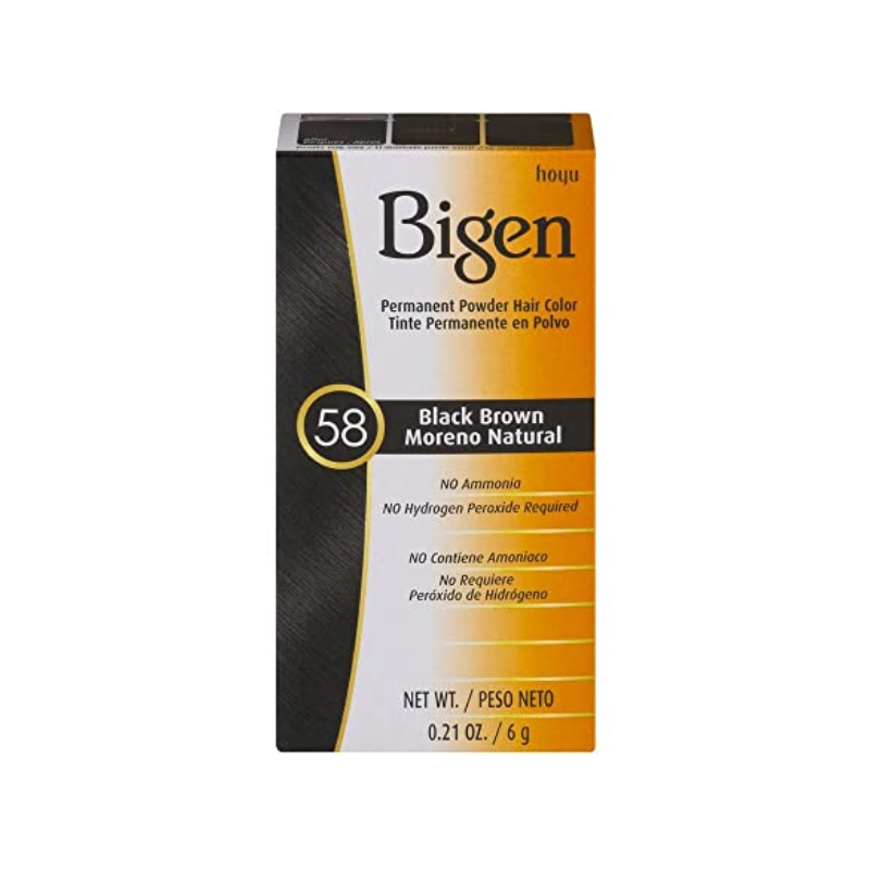 Bigen Permanent Powder Hair Color – Black Brown – 0.21 oz - ANNS BEAUTY SUPPLY