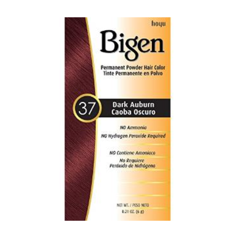 Bigen Permanent Powder Hair Color – Dark Auburn 37 – 0.21 oz - ANNS BEAUTY SUPPLY
