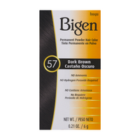 Bigen Permanent Powder Hair Color – Dark Brown 57 – 0.21 oz - ANNS BEAUTY SUPPLY