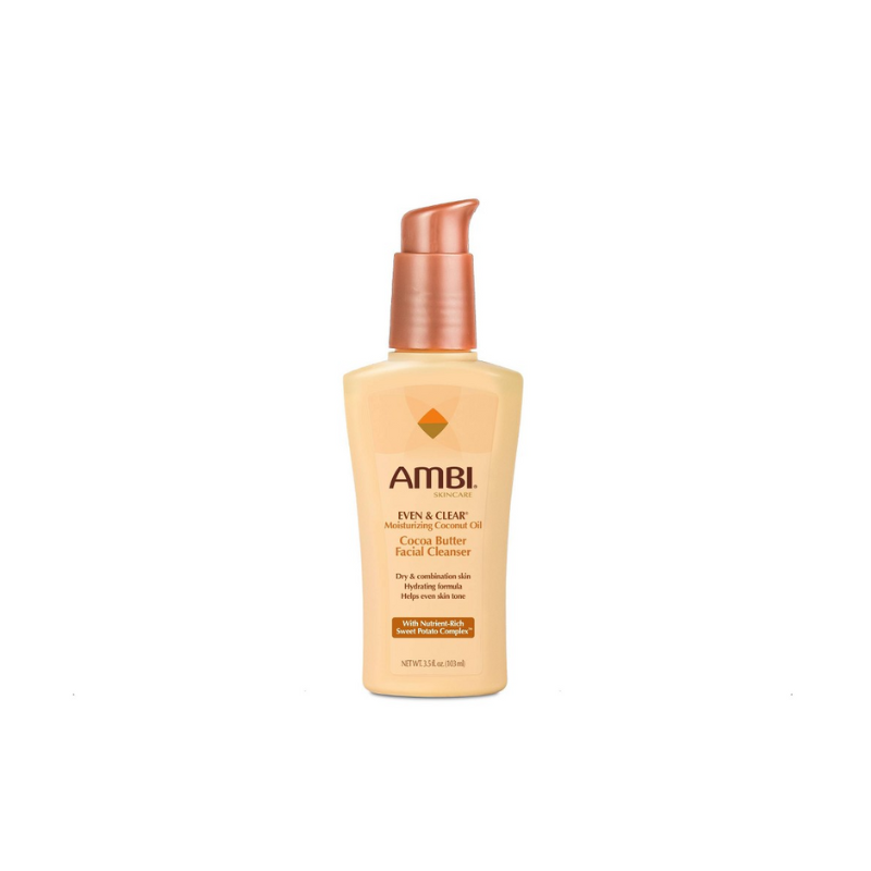 Ambi Even & Clear Facial Cleanser with Cocoa Butter & Sweet Potato Complex – 3.5 oz - ANNS BEAUTY SUPPLY