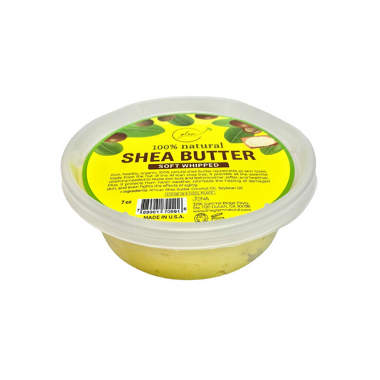 Glam Natural 100% Shea Butter Soft Whipped – 7 oz