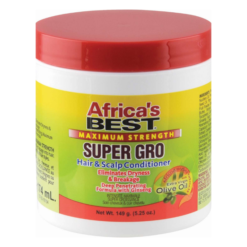 Africa's Best Maximum Strength Super Gro Hair & Scalp Conditioner – 5.25 oz - ANNS BEAUTY SUPPLY