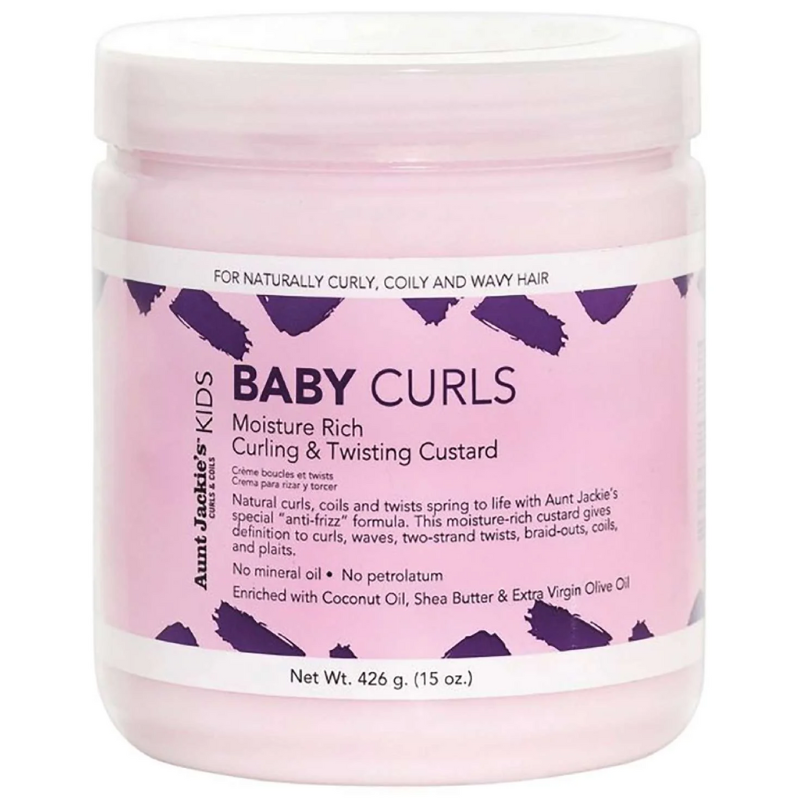 Aunt Jackie's Kids Baby Curls Moisture Rich Curling & Twisting Custard – 15 oz - ANNS BEAUTY SUPPLY