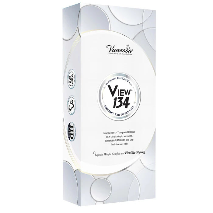 Vanessa View 134 Amala Glueless HD Lace Wig – Free Part Ear-to-Ear Hand-Tied Transparent Lace Front Wig_1B