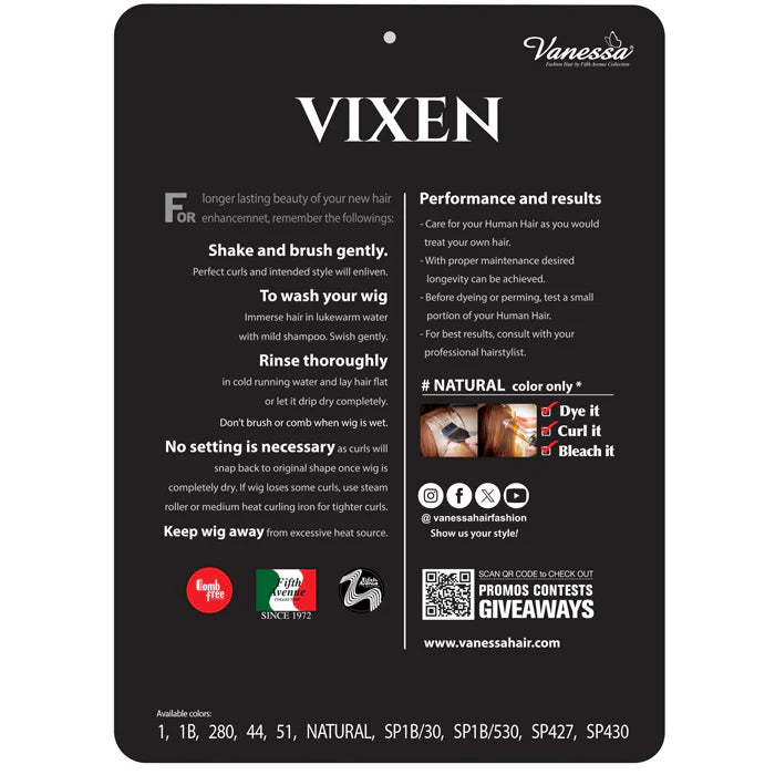 Vanessa VIXEN™ 100% Human Hair Wig – HJH Damia