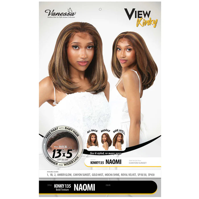 Vanessa View Kinky 135 Naomi Web Lace Wig