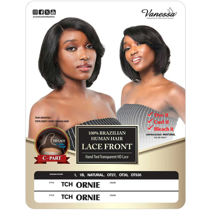Vanessa TCH Ornie 100% Brazilian Human Hair Lace Front Wig