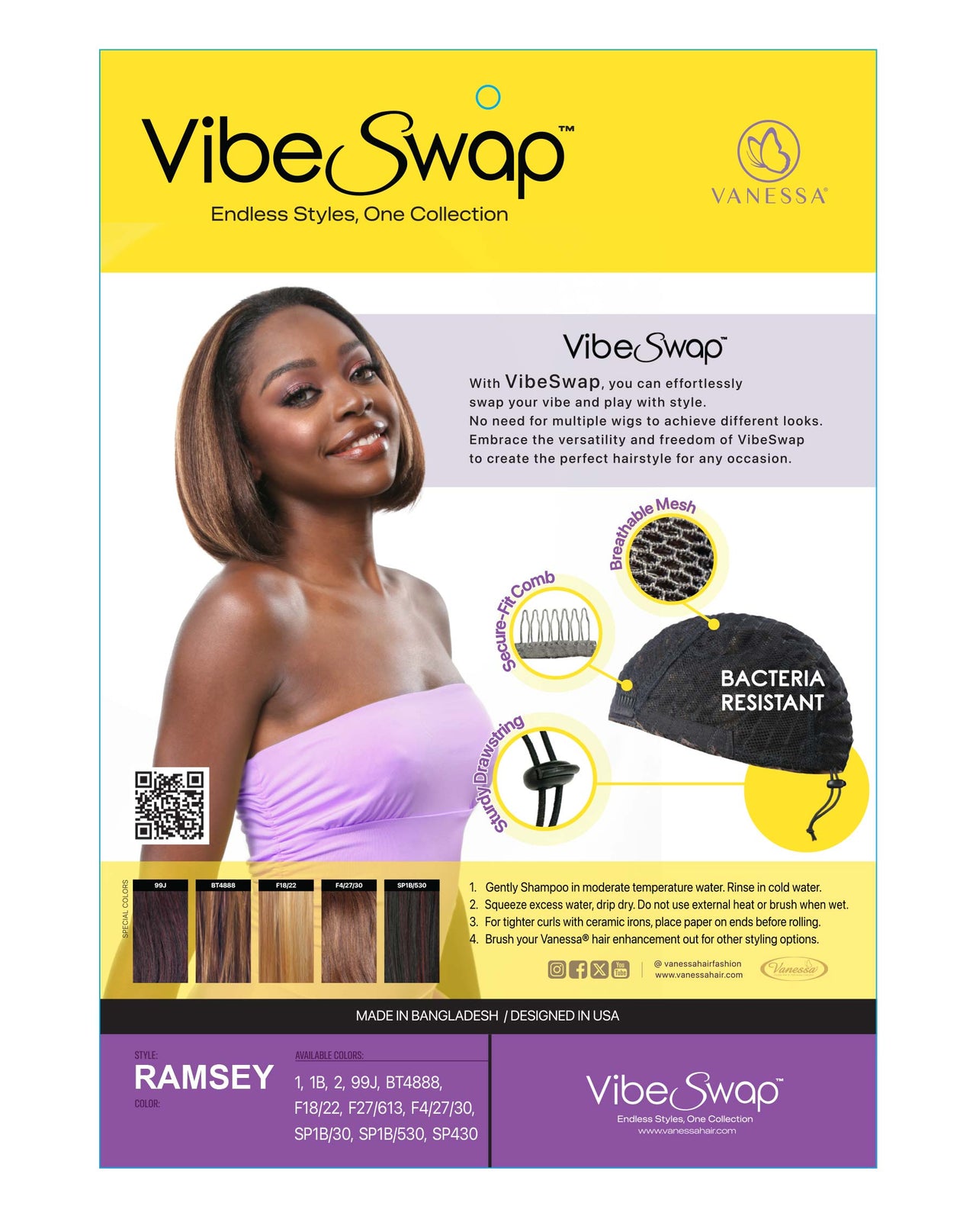 Vanessa Vibe Swap Half Wig Ramsey - ANNS BEAUTY SUPPLY
