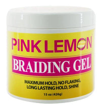 Pink Lemon Braiding Gel Original – Maximum Hold 15 oz