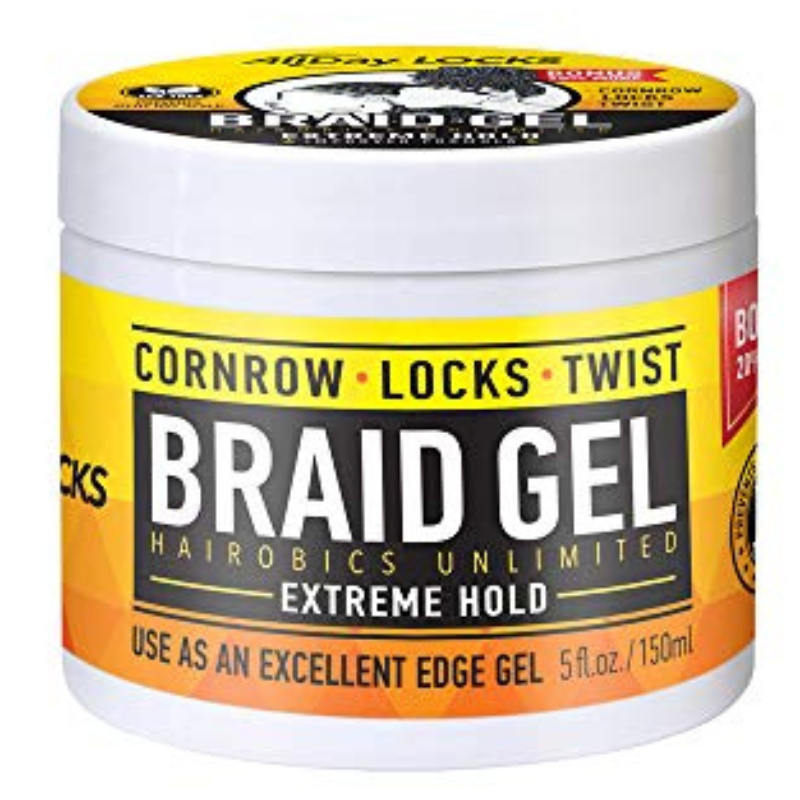 Hairobics Unlimited Braid Gel – Extreme Hold for Cornrows, Locks & Twists, 5 fl oz - ANNS BEAUTY SUPPLY