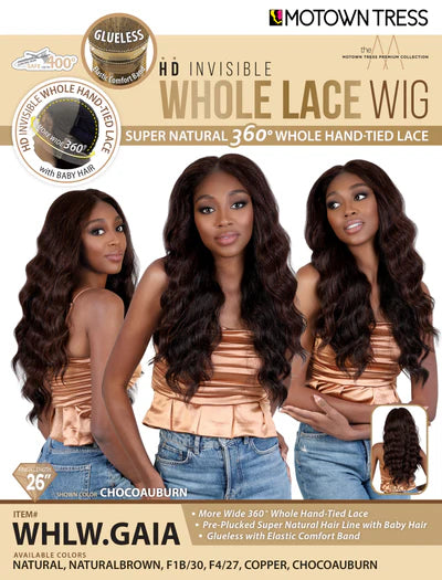 Motown Tress HD Invisible Whole Lace Wig WHLW.GAIA - ANNS BEAUTY SUPPLY