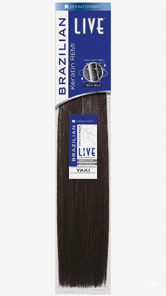 Sensationnel LIVE Brazilian Keratin Remi Human Hair Weave – Yaki Texture - ANNS BEAUTY SUPPLY