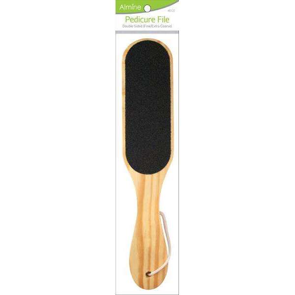 Almine Double-Sided Wooden Pedicure File 6122 - ANNS BEAUTY SUPPLY