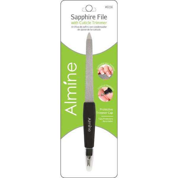 Almine Sapphire Nail File With Cuticle Trimmer 6056 - ANNS BEAUTY SUPPLY