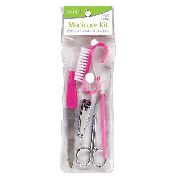 Almine 5-Piece Professional Manicure Kit – All-In-One Nail Grooming Set (#6090) - ANNS BEAUTY SUPPLY