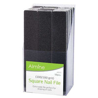 Almine Square Nail Files 100 180 Grit 1 Piece 5373 - ANNS BEAUTY SUPPLY