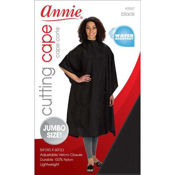 Annie Cutting Cape – Jumbo Size, Black #3967 - ANNS BEAUTY SUPPLY