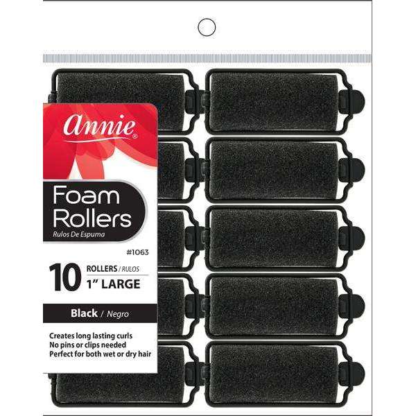 Annie Foam Rollers - 1" Large (10 Pack)