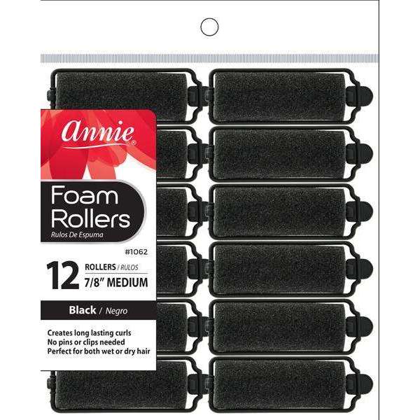 Annie Foam Rollers - 7/8" Medium (12 Pack) #1062