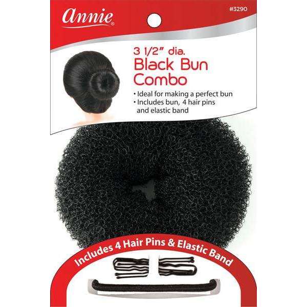 Annie Black Bun Combo 3 1 2 Inch 3290