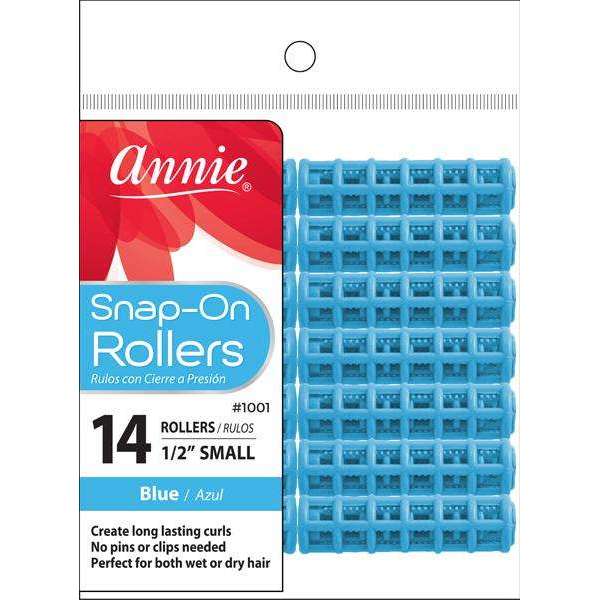 Annie Snap-On Rollers – Small 1/2" Blue 14 Pcs 1001 - ANNS BEAUTY SUPPLY