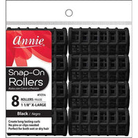 Annie Snap On Rollers Large Black 1 1/8