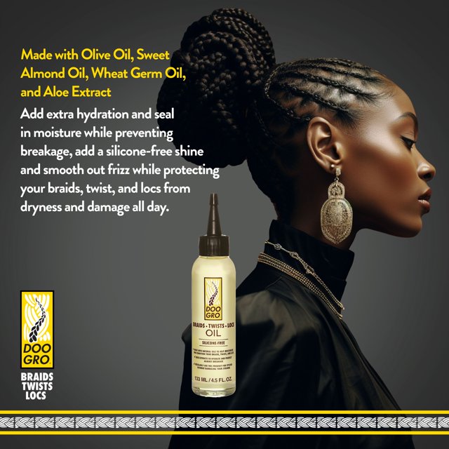 Doo Gro Braids • Twists • Locs Oil Silicone-Free 4.5 fl. oz. - ANNS BEAUTY SUPPLY