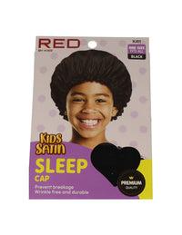 Red by Kiss Kids Satin Sleep Cap Black HJ01 - ANNS BEAUTY SUPPLY