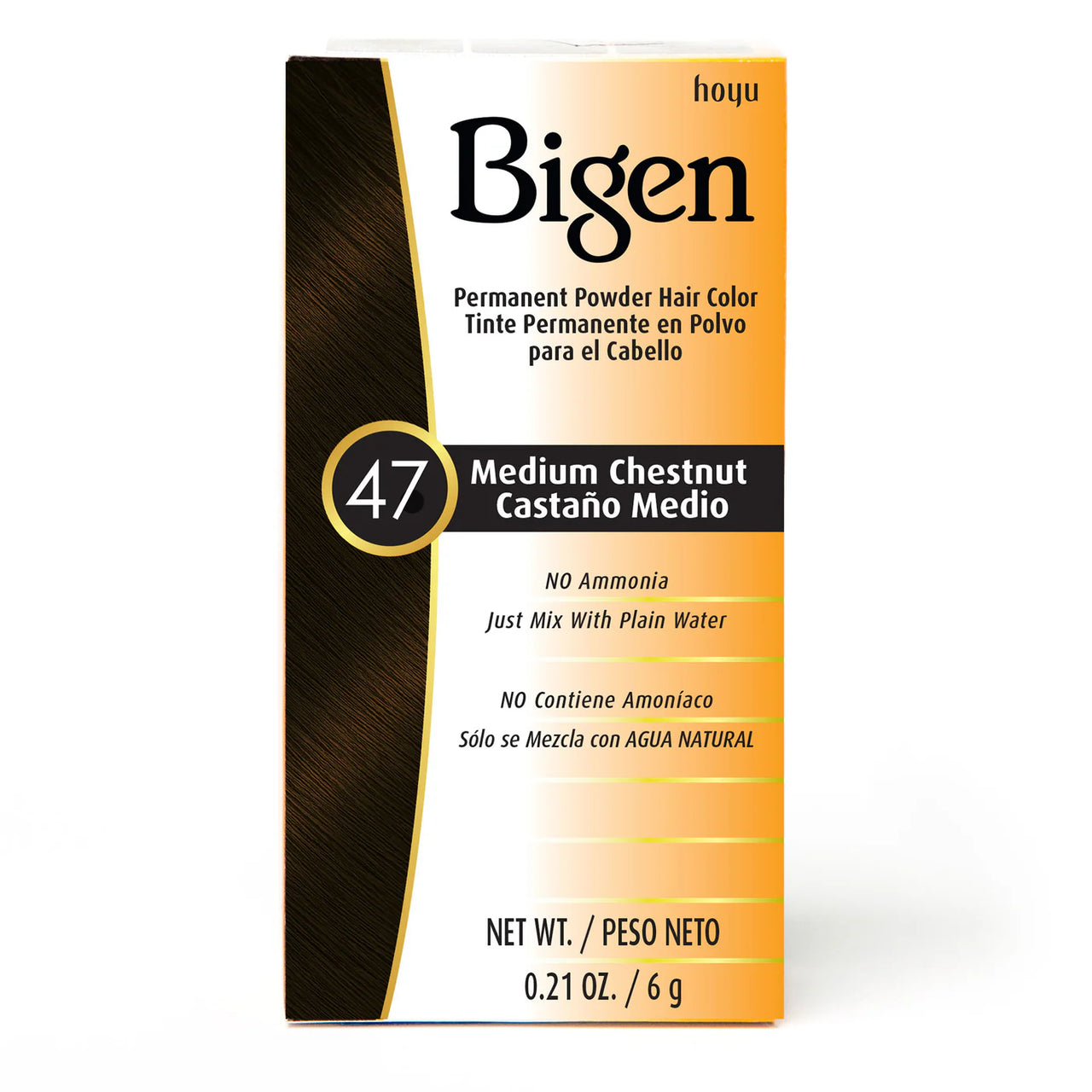 Bigen Permanent Powder Hair Color 47 Medium Chestnut 0.21 oz - ANNS BEAUTY SUPPLY