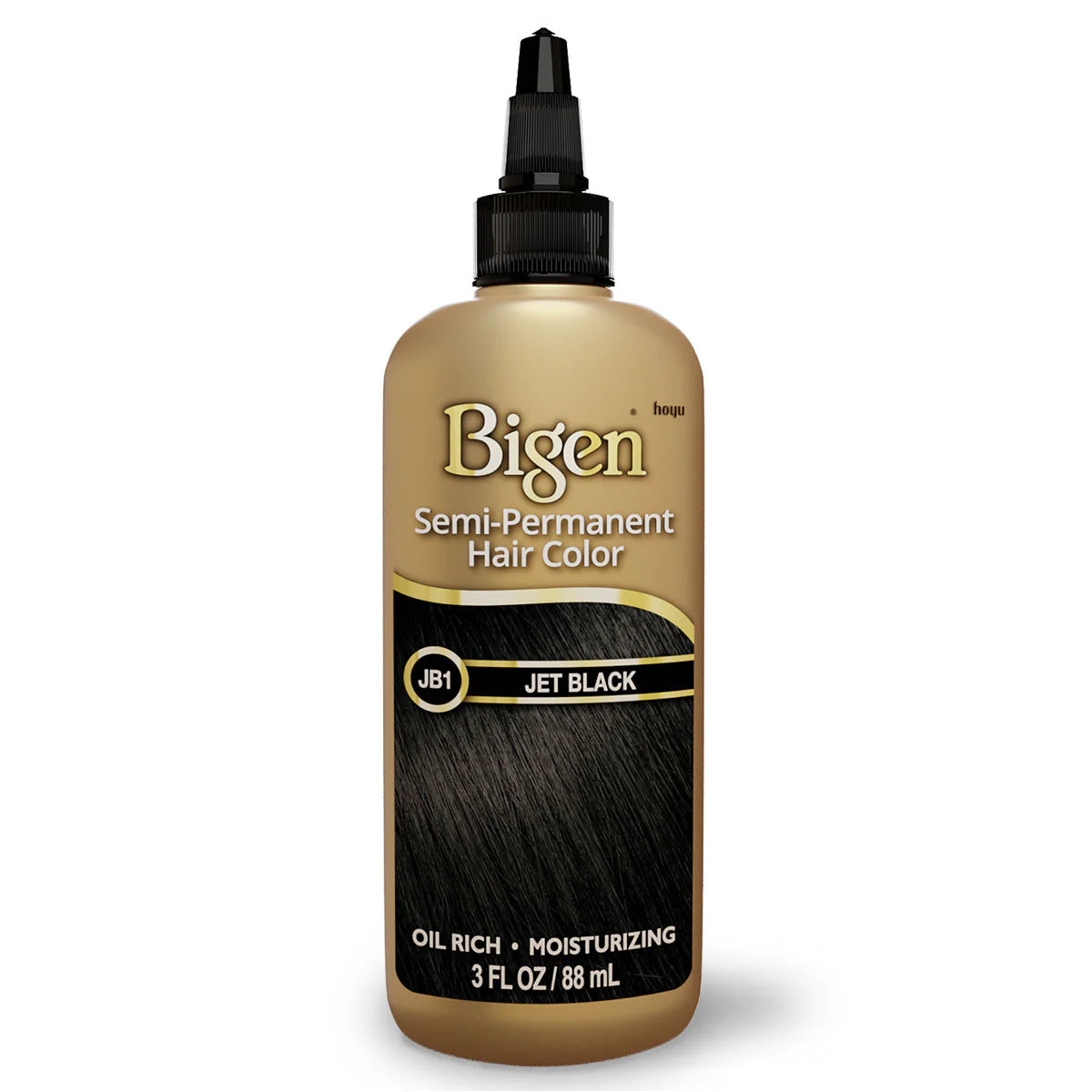 Bigen Semi-Permanent Hair Color JB1 Jet Black 3 fl. oz. / 88 mL - ANNS BEAUTY SUPPLY