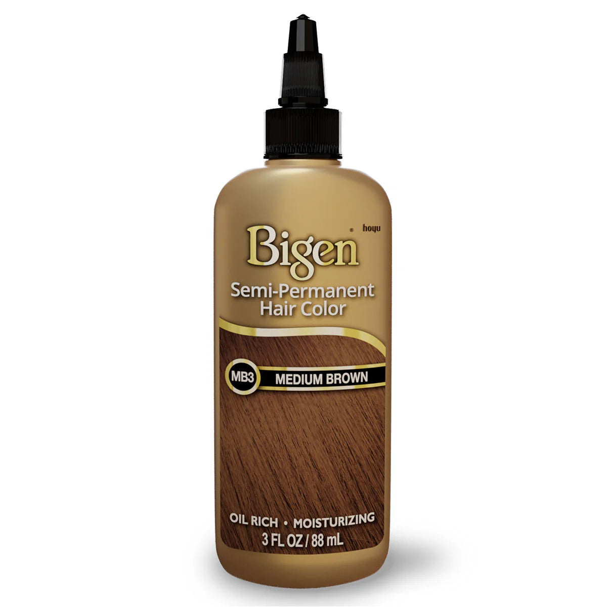 Bigen Semi-Permanent Hair Color MB3 Medium Brown 3 FL OZ / 88 mL
