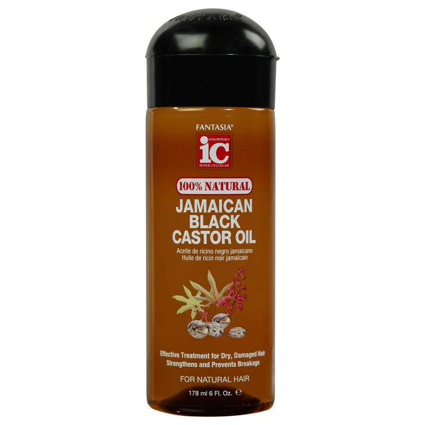 Fantasia IC 100% Natural Jamaican Black Castor Oil 178 ml 6 Fl. Oz. e