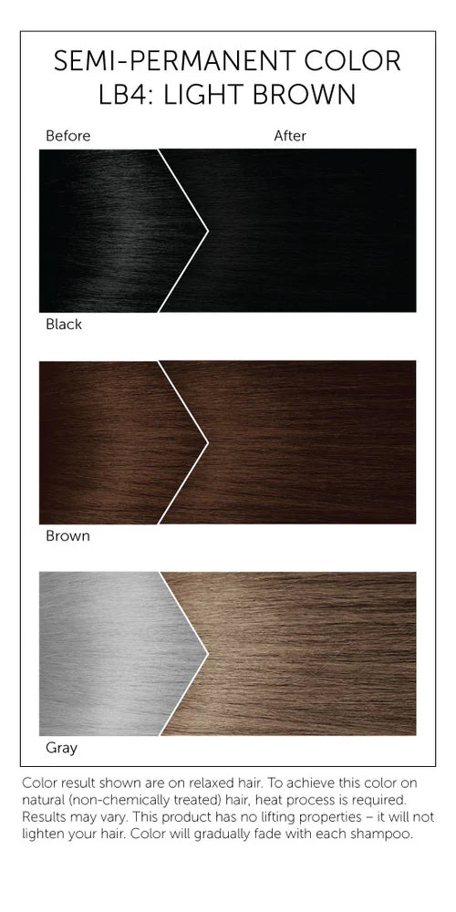 Bigen Semi-Permanent Hair Color LB4 Light Brown 3 FL OZ / 88 mL