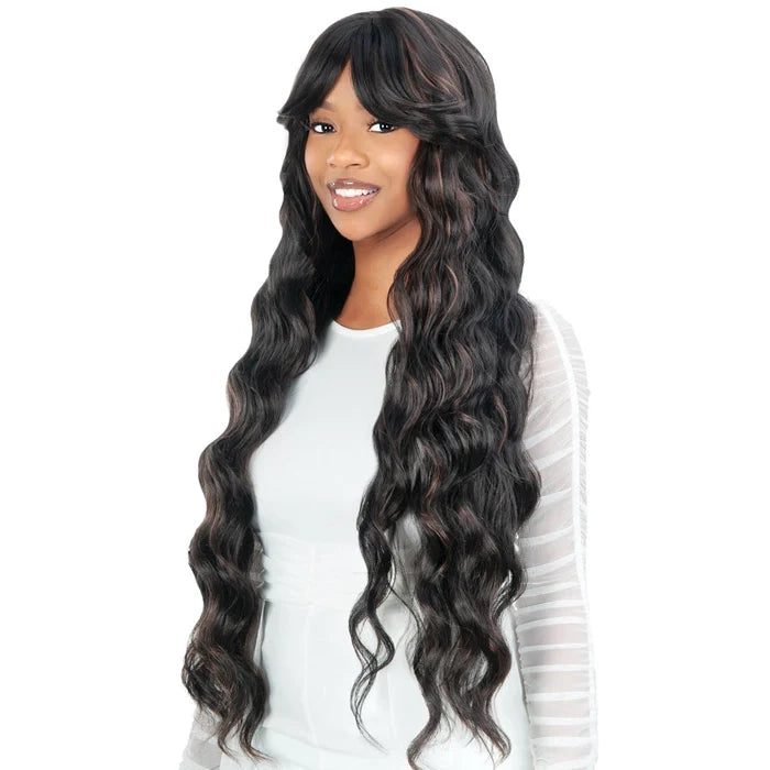 Cutie Collection CT195 Curtain Bang Long Wavy Full Wig