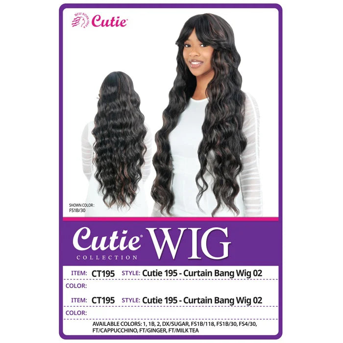 Cutie Collection CT195 Curtain Bang Long Wavy Full Wig