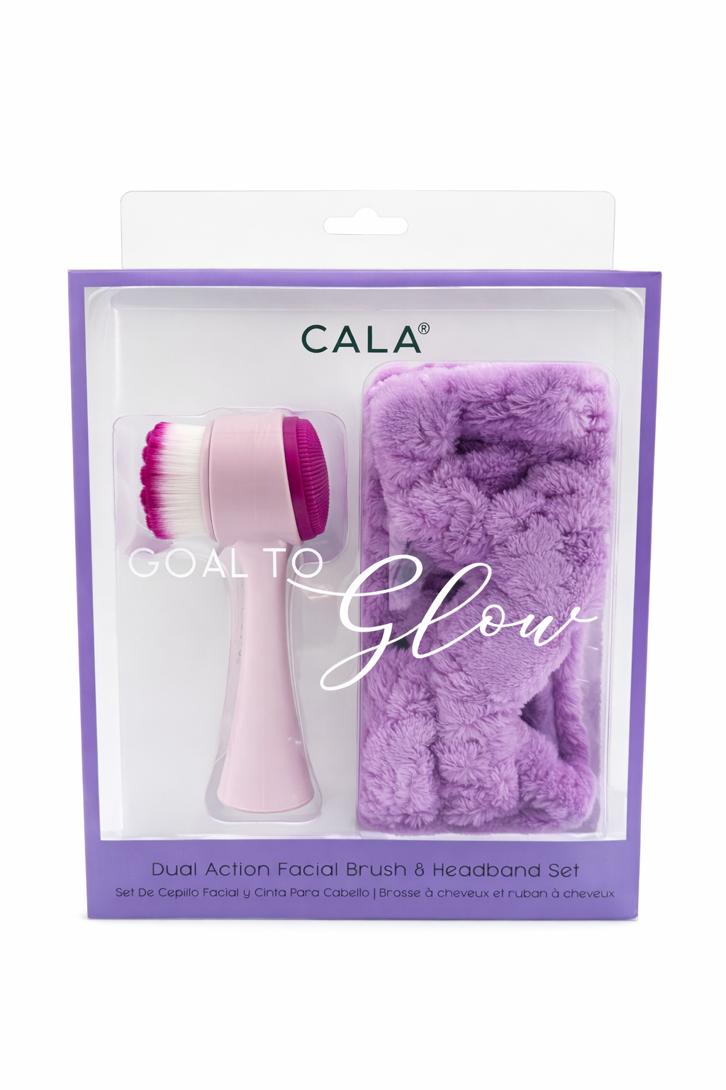 CALA® Goal to Glow: Dual Action Facial Brush & Headband Set - ANNS BEAUTY SUPPLY