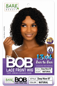 Bare Beauty The Bob 13x4 HD Lace Front Human Hair Wig Deep Wave 10