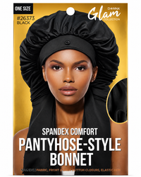 Donna Glam Spandex Comfort Pantyhose-Style Bonnet – Black 26373