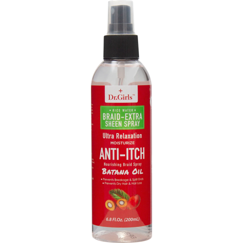 Dr. Girls Ultra Relaxation Anti-Itch Braid Spray with Batana Oil (6.8oz) - ANNS BEAUTY SUPPLY