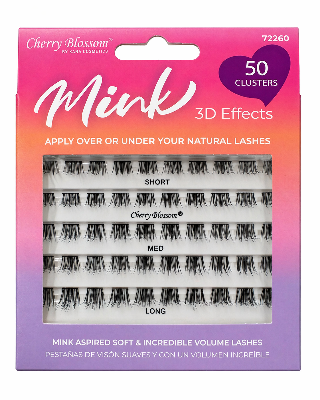 Cherry Blossom Silky 3D Effects Lash Clusters 50 Count 72260 - ANNS BEAUTY SUPPLY
