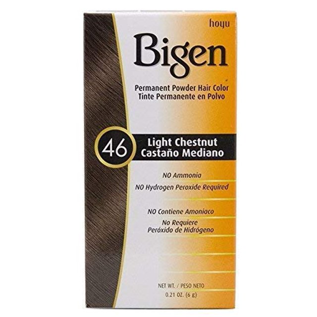 Bigen Permanent Powder Hair Color Kit 46 Light Chestnut