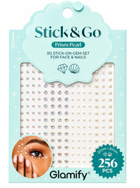 Glamify Stick And Go 3D Stick On Gem Set Prism Pearl 256 PCS NSGM04 - ANNS BEAUTY SUPPLY