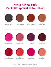 Nicka K Peel Off Lip Tint Long Lasting Kiss Proof Lip Stain LCPO - ANNS BEAUTY SUPPLY