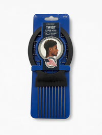 PrimeX 2-in-1 Twist & Pik Mini – Professional Hair Twist Comb with Metal Pik (#201) - ANNS BEAUTY SUPPLY