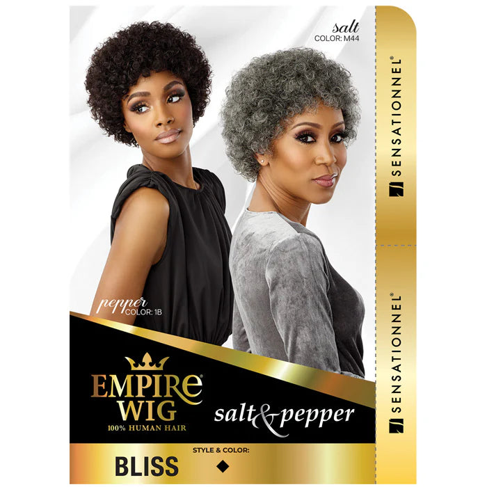 Sensationnel Empire Wig Salt & Pepper Human Hair Wig – Bliss - ANNS BEAUTY SUPPLY